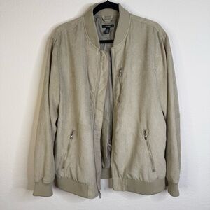Alfani Faux Sueded Bomber Jacket Mens Large